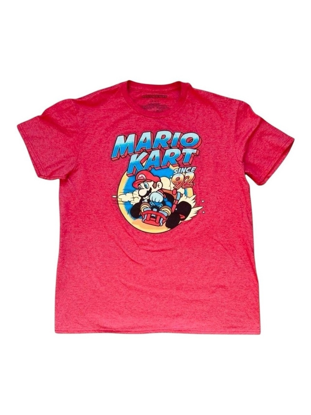 4/$25 Mario Kart Since ‘92 Red Graphic T-Shirt Size Large Men’s Retro Look